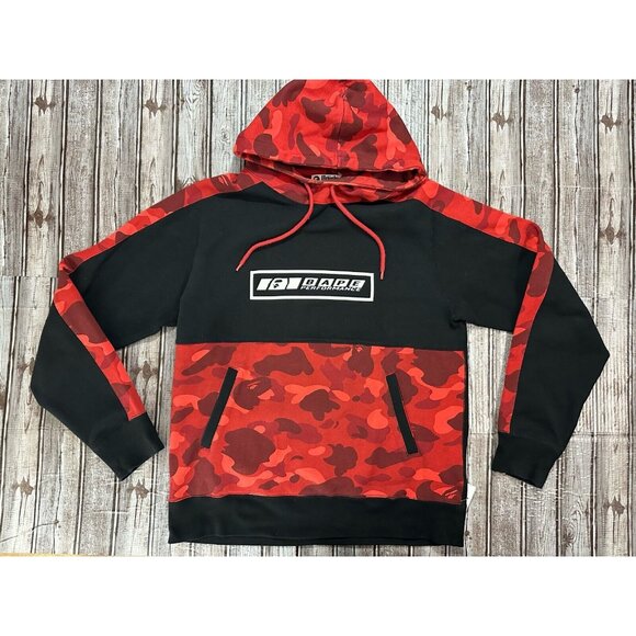 A Bathing Ape BAPE FW19 pullover Hoodie color Red Camo size XL - Picture 1 of 8